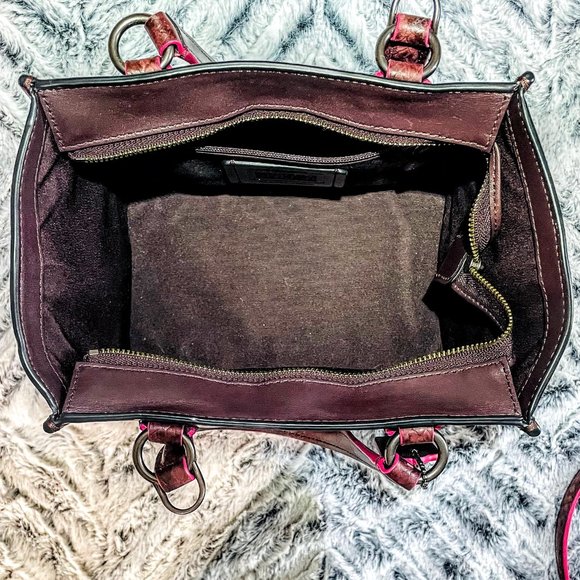 EUC - COACH CROSBY CARRYALL 21 w/EDGEPAINT AND PYTHON EMBOSSED HANDLES (F20894) - Picture 10 of 12